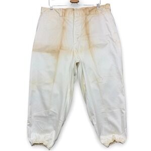 Vintage 1950s Rawlings Action Tailored Baseball Football Referee Pants 38 White